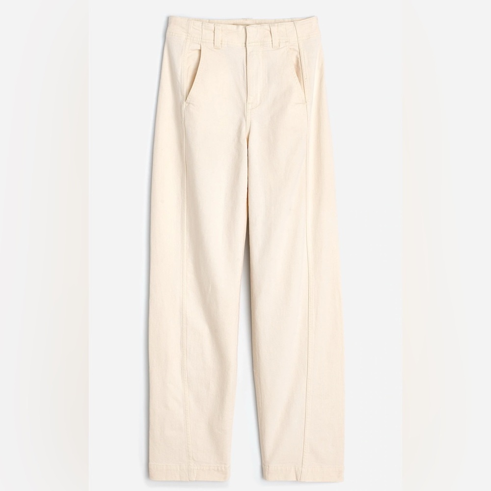 Madewell White tapered denim trousers
